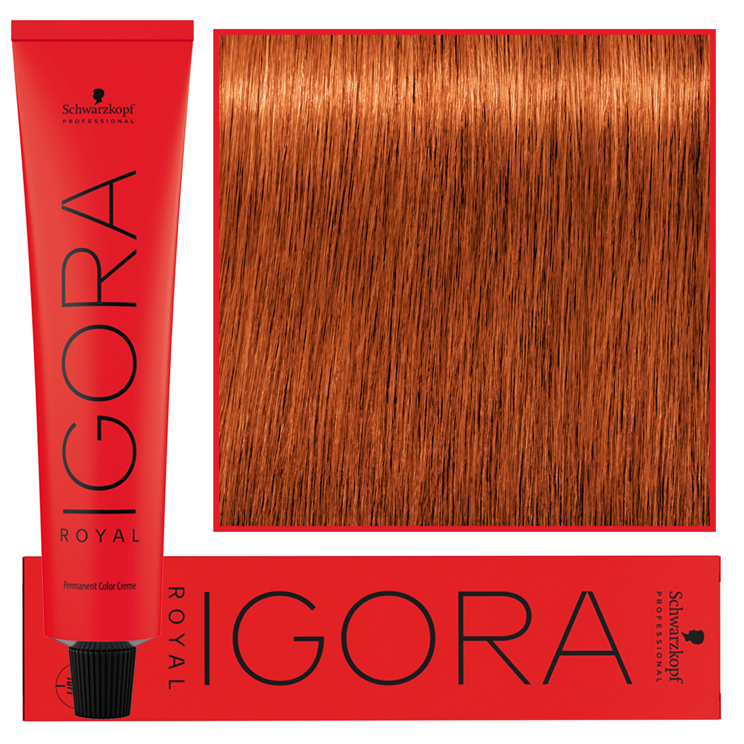 Image of Schwarzkopf Professional Igora Royal - trwała farba do włosów o innowacyjnej formule, 60ml 7-77 | Średni Blond Miedziany Ekstra