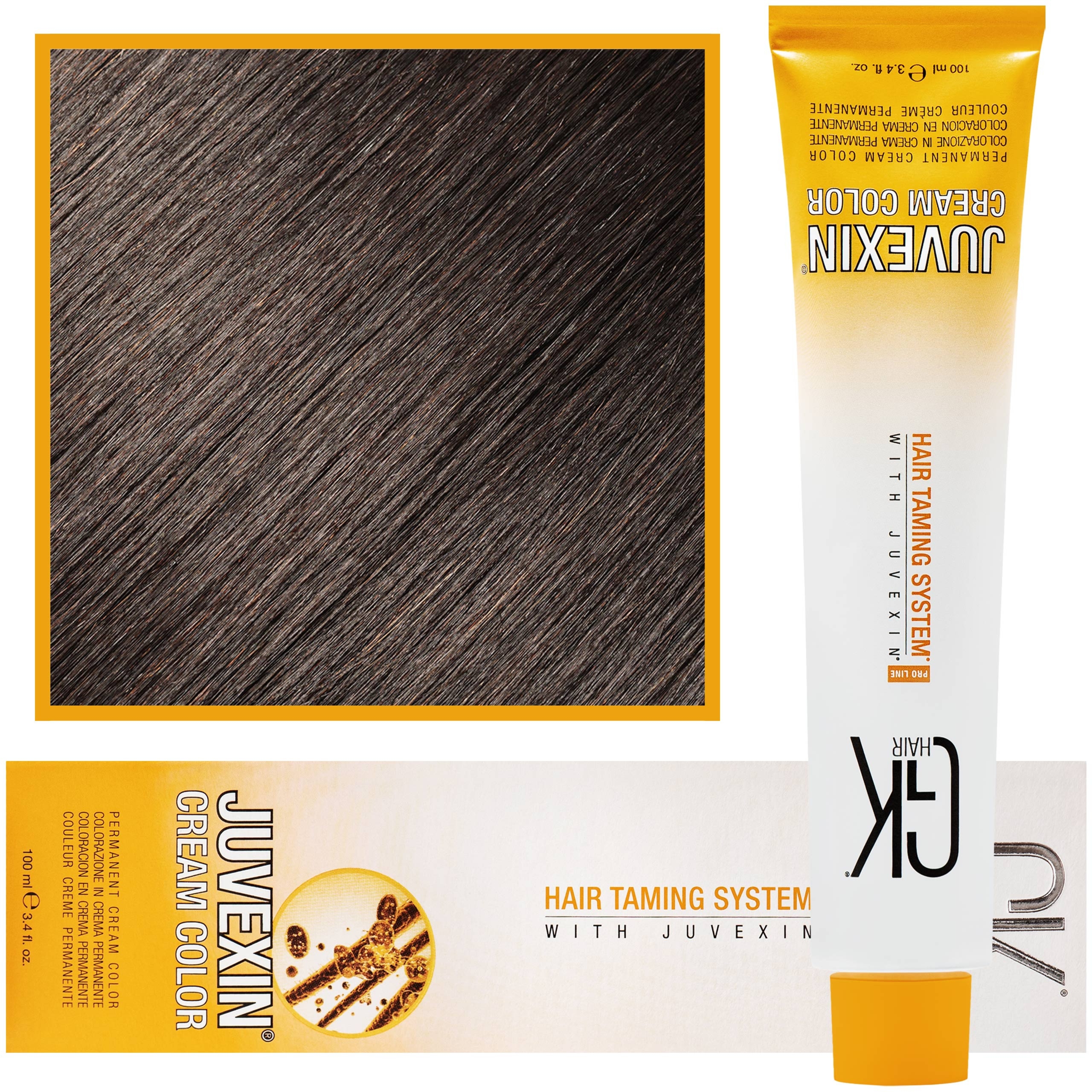 GK Hair Juvexin – farba do koloryzacji włosów z keratyną, 100ml 6,0 | Intensywny Ciemny Blond