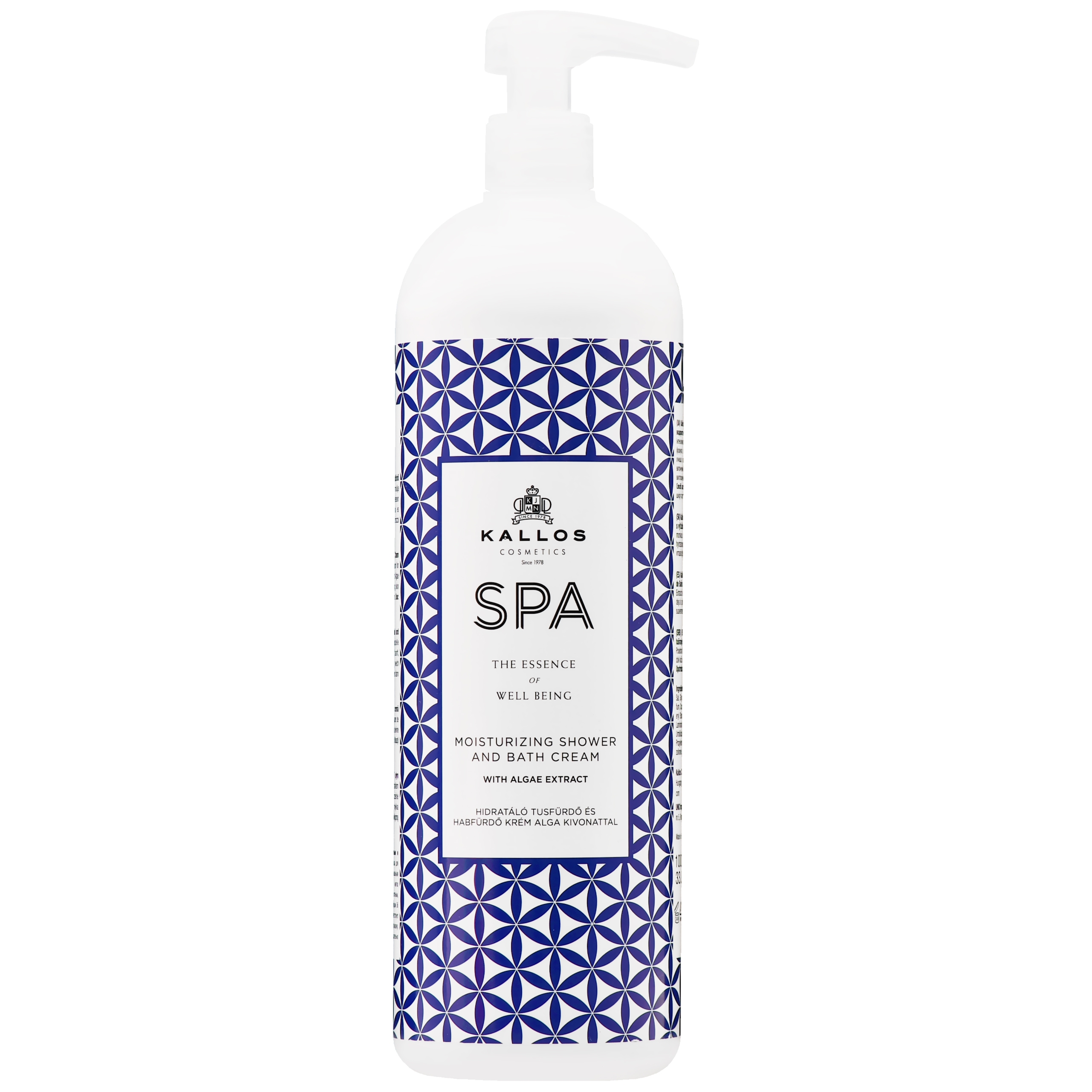 Kallos SPA Moisturizing Shower&Bath Cream – nawilżający kremowy żel pod prysznic, 1000ml