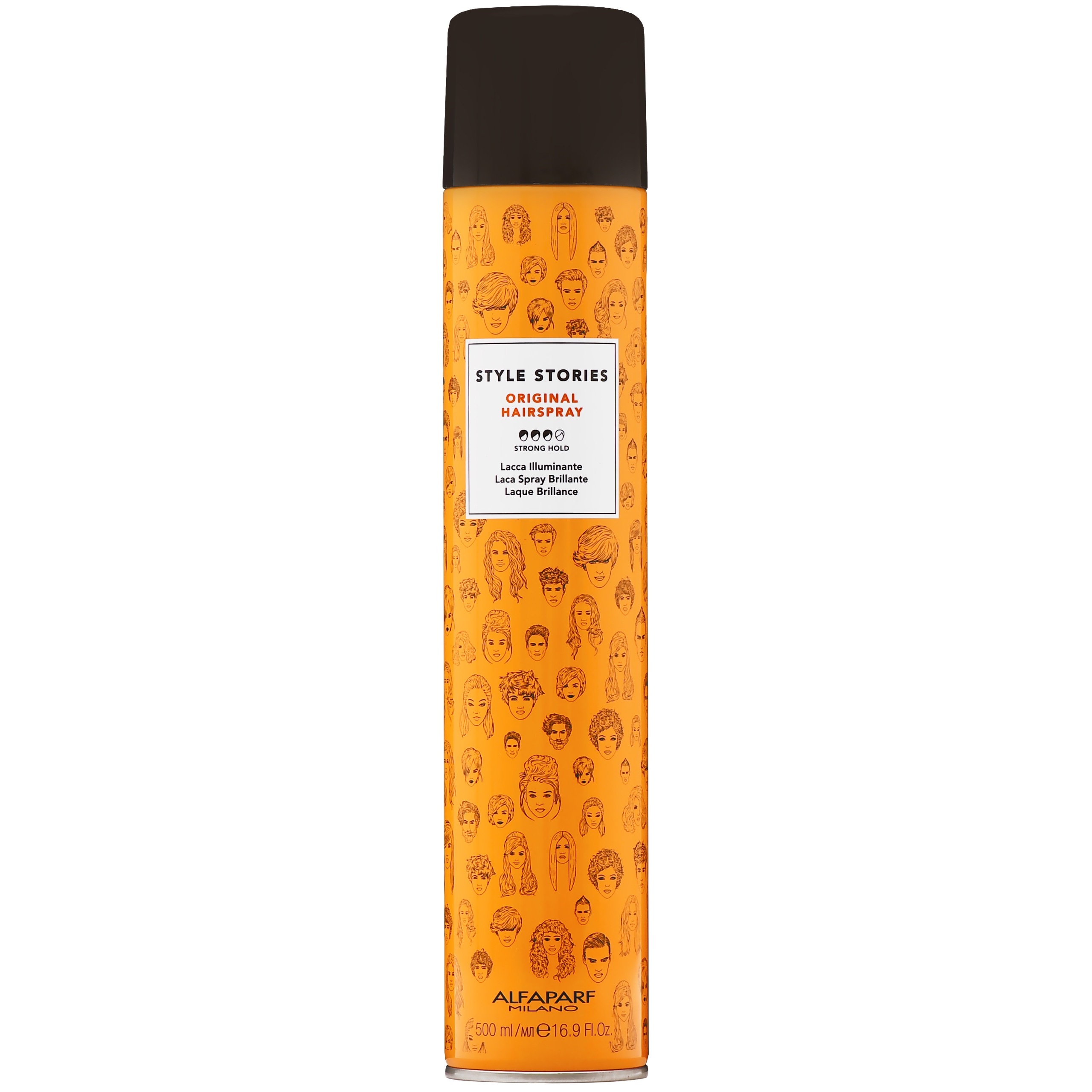 Image of Alfaparf Style Stories Original Hairspray - lakier nabłyszczający o mocnym utrwaleniu, 500ml