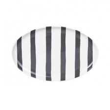 talerz owalny stripes black Bastion Collections