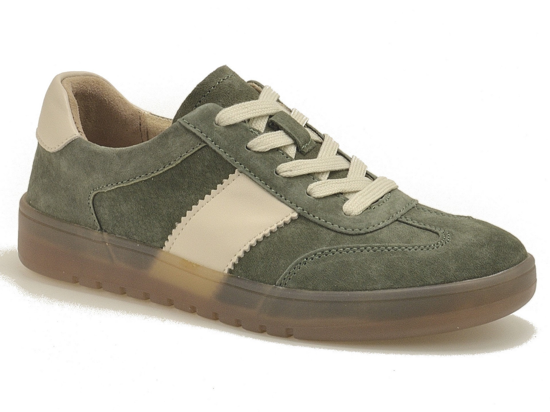 Khaki skórzane półbuty damskie Filippo DP6770/25