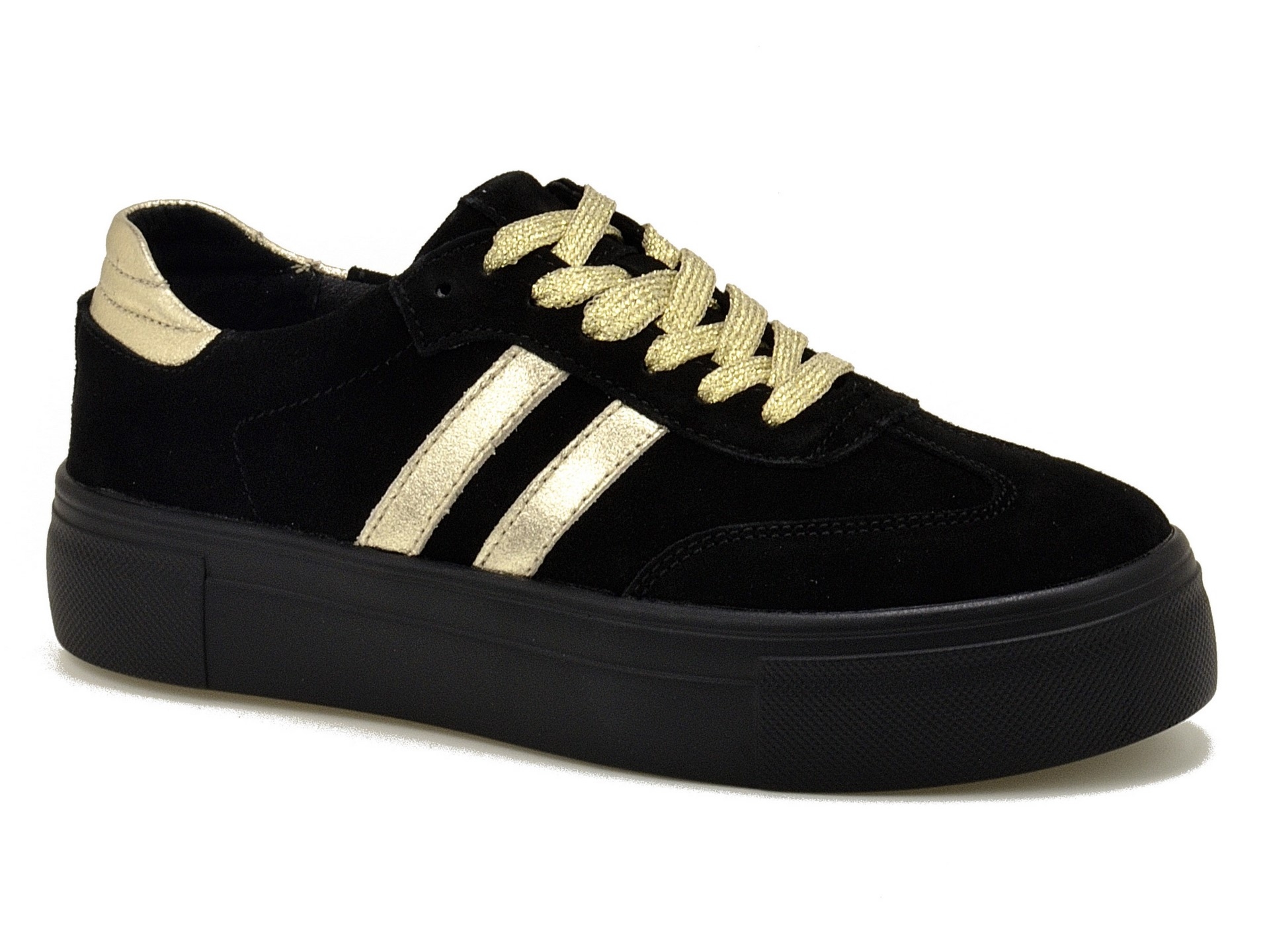 Czarne skórzane sneakersy damskie Filippo DP6841/25