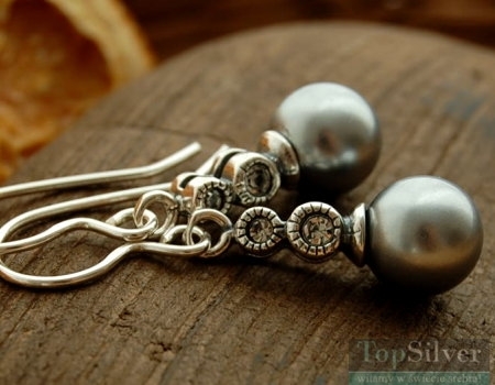 Image of BAOBAB - srebrne kolczyki z perła i cyrkonią