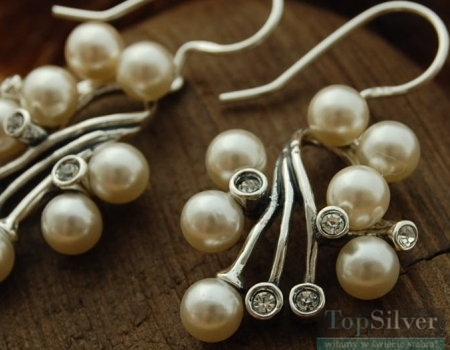 Image of LEGACY - srebrne kolczyki perły i kryształy