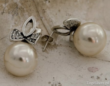 Image of BRABANTIA - srebrne kolczyki z perłami