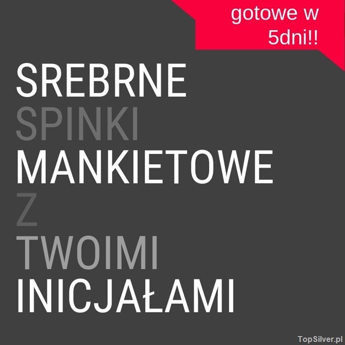 Image of SPINKI MANKIETOWE - z Twoimi inicjałami Srebro