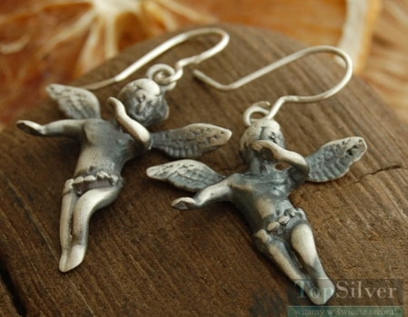 Image of ANGEL - srebrne kolczyki aniołki