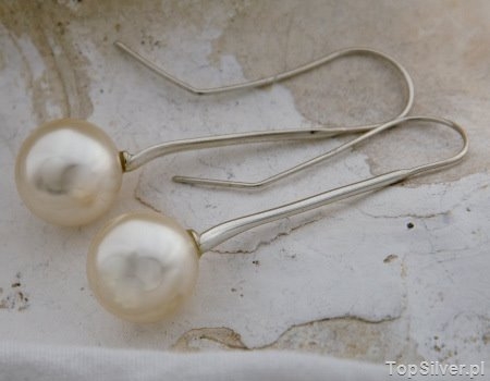 Image of CANDY - srebrne kolczyki z perłą