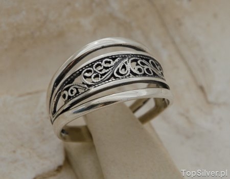 Image of LILIANA - srebrna obrączka pierścionek