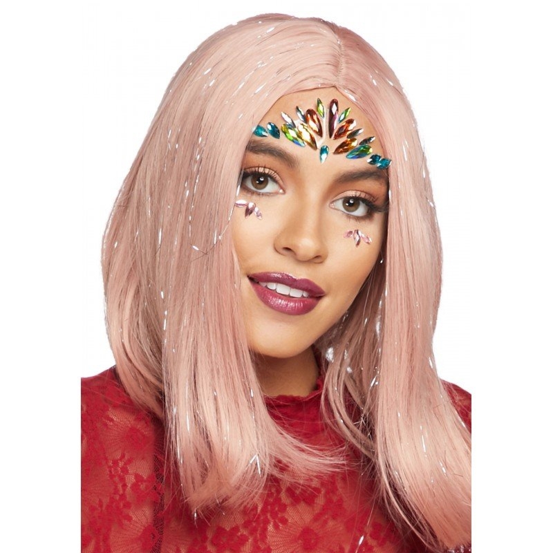 Kolorowa samoprzylepna maska z kryształkami