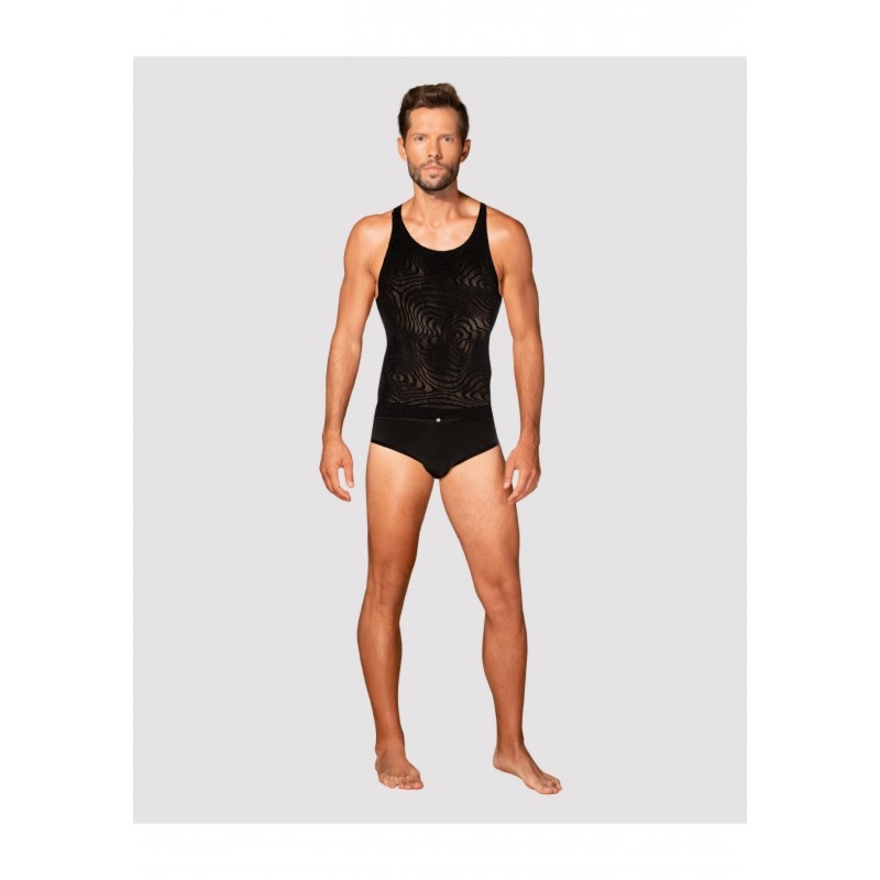 Czarna męska koszulka na ramiączkach 