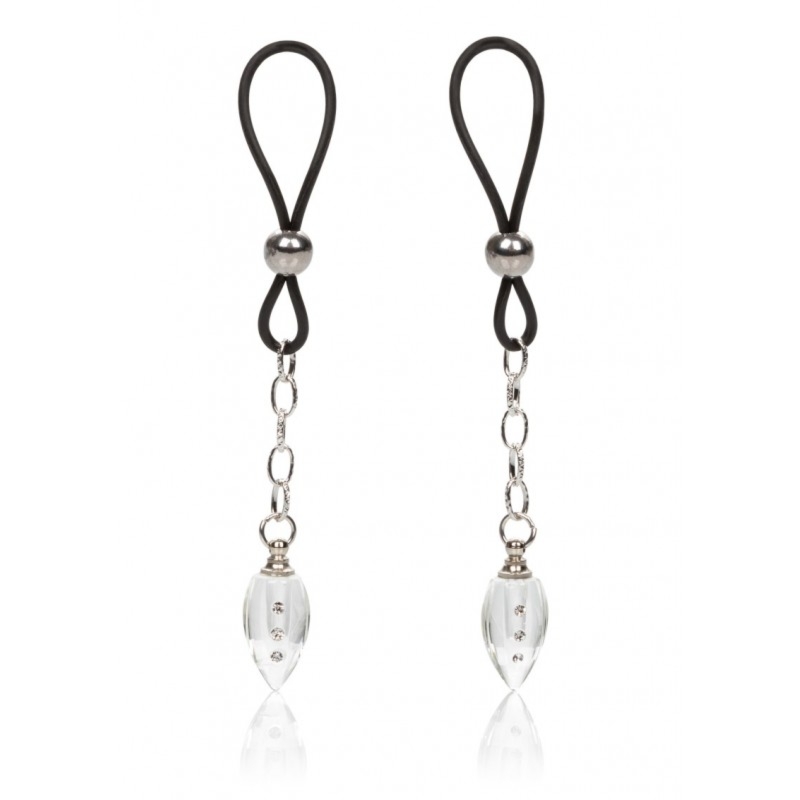 Zaciski na sutki z kryształkiem