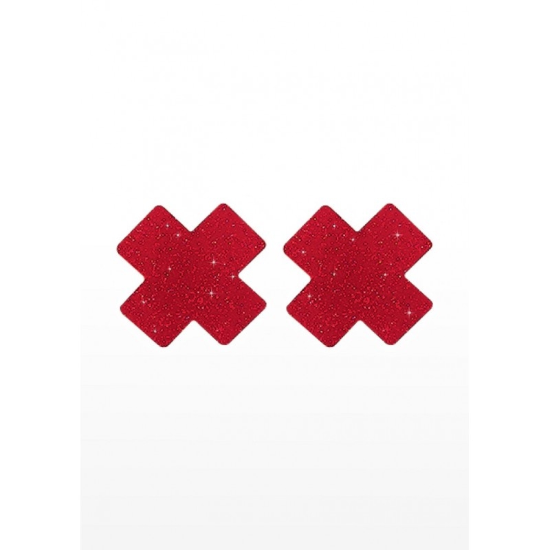 Czerwone naklejki na sutki