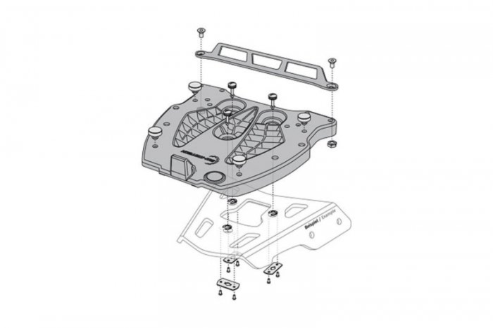 Płyta Montażowa Sw-Motech Sw-Motech Do Alu-Rack Pod Kufer Centralny Givi Monolock Adapter Plate