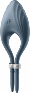 Satisfyer Duelist regulowany pierścień silikonowy z wibracją, 12 programów, czarny