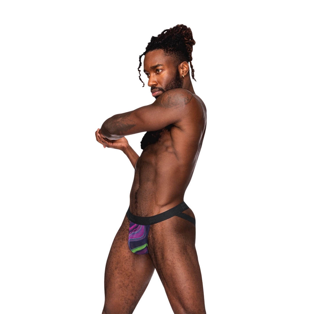 Espiral Galactica Jockstrap L/XL czarny z anatomiczną kieszenią i elastycznym pierścieniem Boneyard