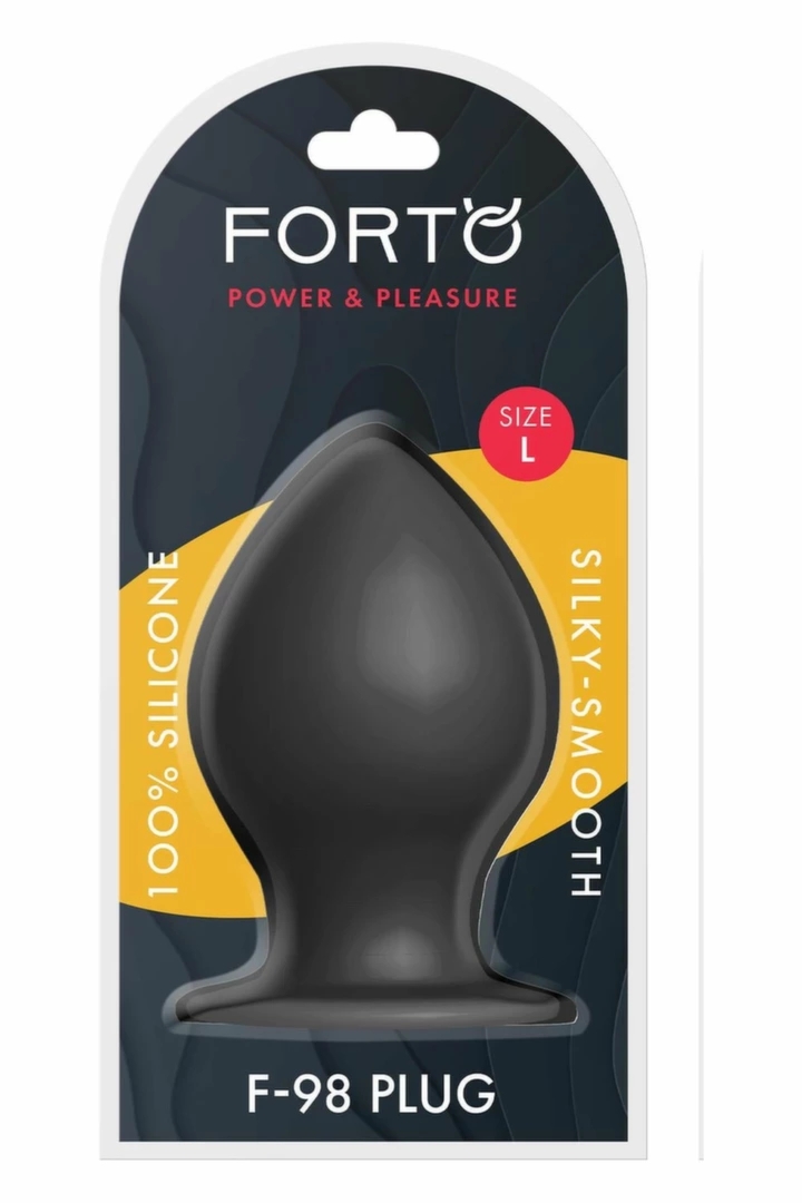 FORTO F-98 Cone Large Black silikonowy stożek z przyssawką XL, czarny