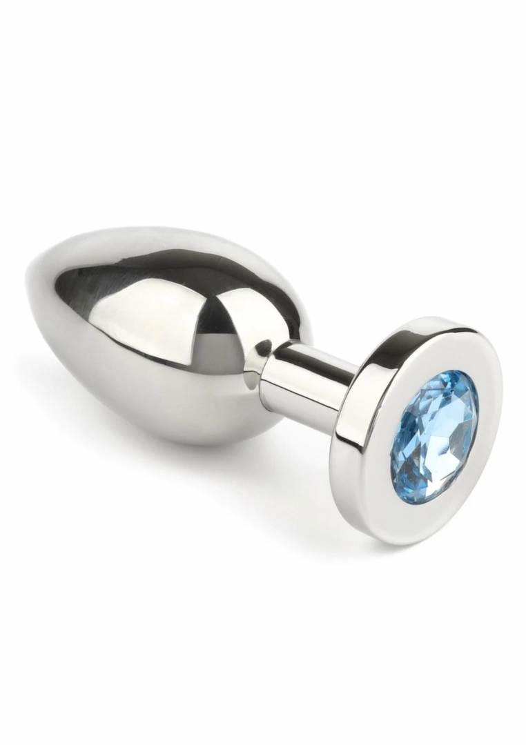 Mr. Steel Jeweled Plug Medium stalowy model z ozdobnym kryształem, smukły kształt