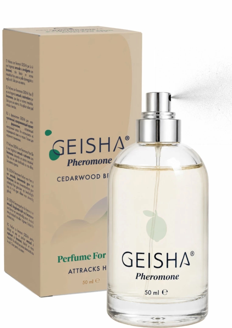 GEISHA Pheromone Perfume For Him 50 ml Cedarwood Breeze, perfumy z feromonami dla mężczyzn