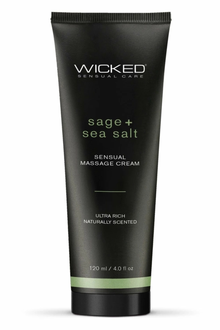 Wicked Sensual Massage Cream 120ml Szałwia i Sól Morska – krem do masażu, nawilżający