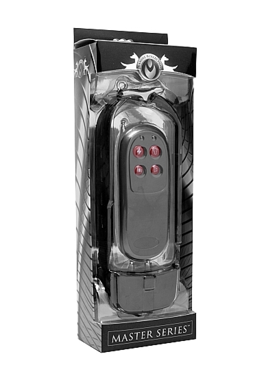 Obroża z elektrowstrząsami - Puppy Trainer AE238 - Jolted Cock & Ball Strap with Penis Stim - Black