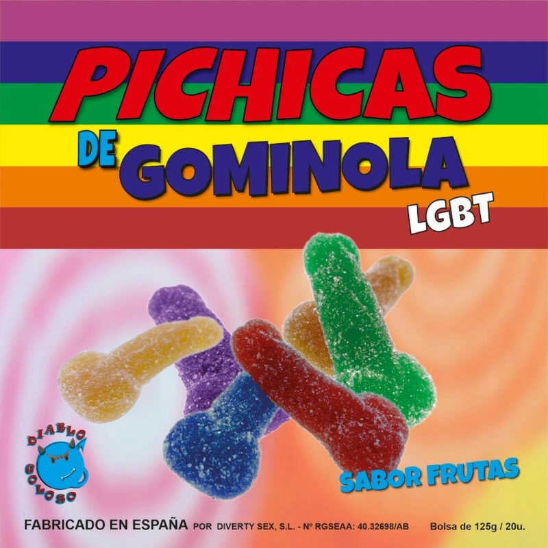 Diablo Picante Pride – żelki owocowe z cukrem, kolorowe opakowanie 120g, imprezowy gadżet