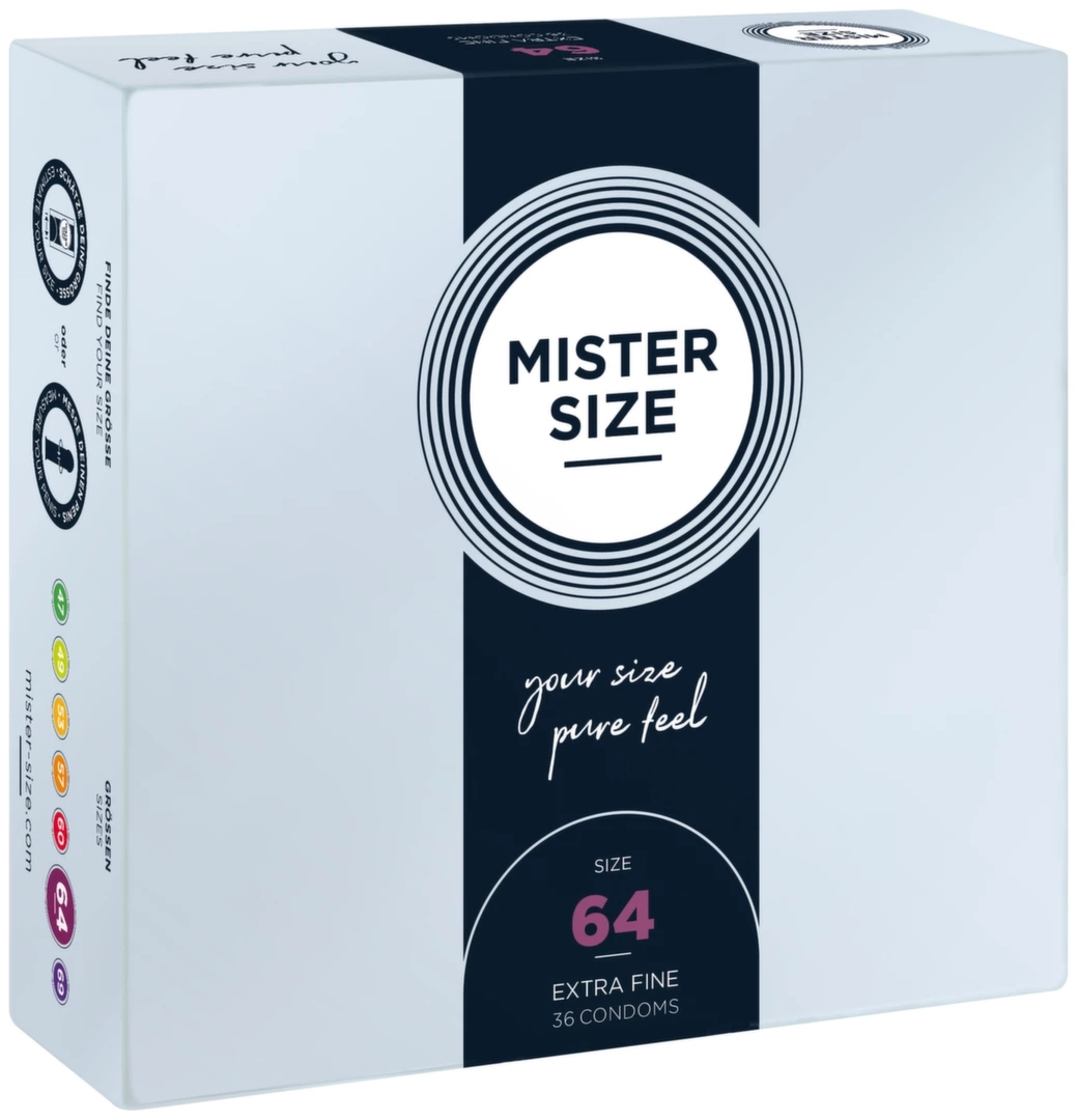 Mister Size 64 mm – prezerwatywy anatomiczne, 36 sztuk, duży rozmiar