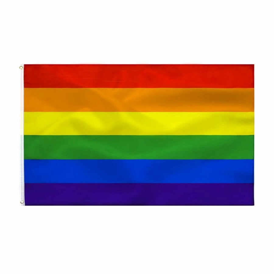 PRIDE Flaga tęczowa 90x150 cm, poliester z oczkami montażowymi – symbol wsparcia i różnorodności
