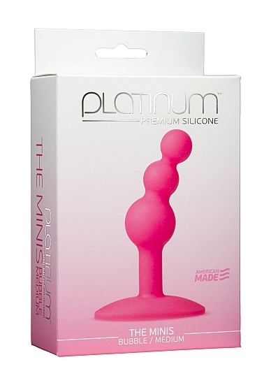 SILIKONOWA ZATYCZKA ANALNA BĄBELEK RÓŻOWA 0103-47-BX - The Minis - Bubble - Pink - M