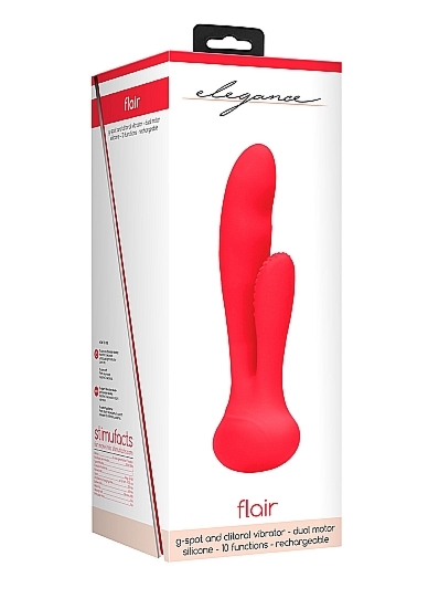 Stymulator punktu G oraz łechtaczki Flair - G-Spot and Clitoral Vibrator - Flair - Red
