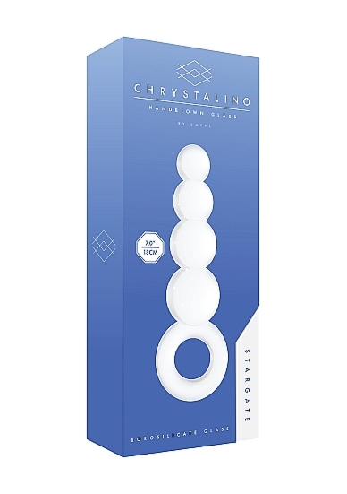 ZATYCZKA ANALNA z Borokrzemianu SZKLANA STARGATE - Stargate - White