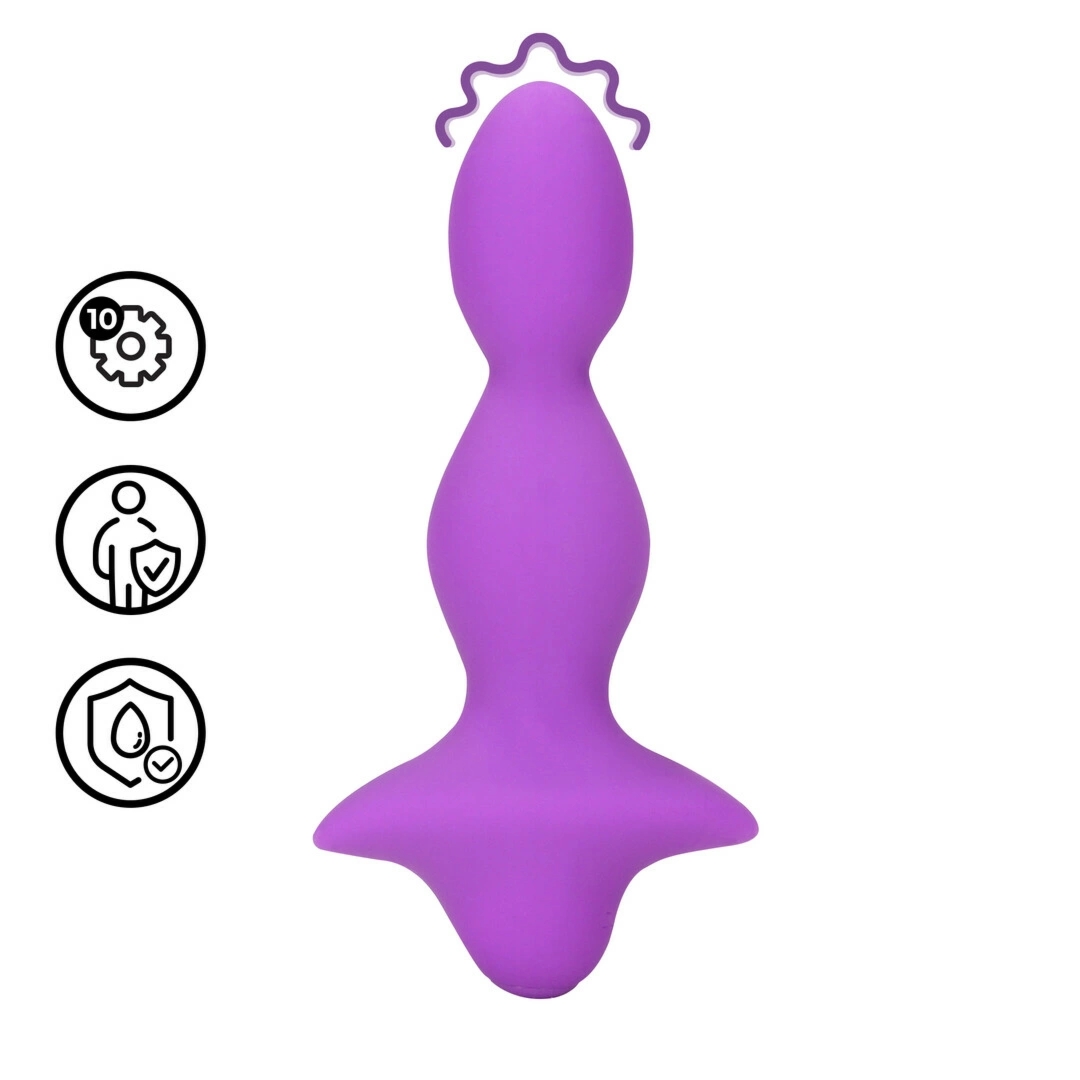 Loveline Mini Ergo Vibrator Sweet Amethyst kompaktowy silikonowy model z regulacją trybów