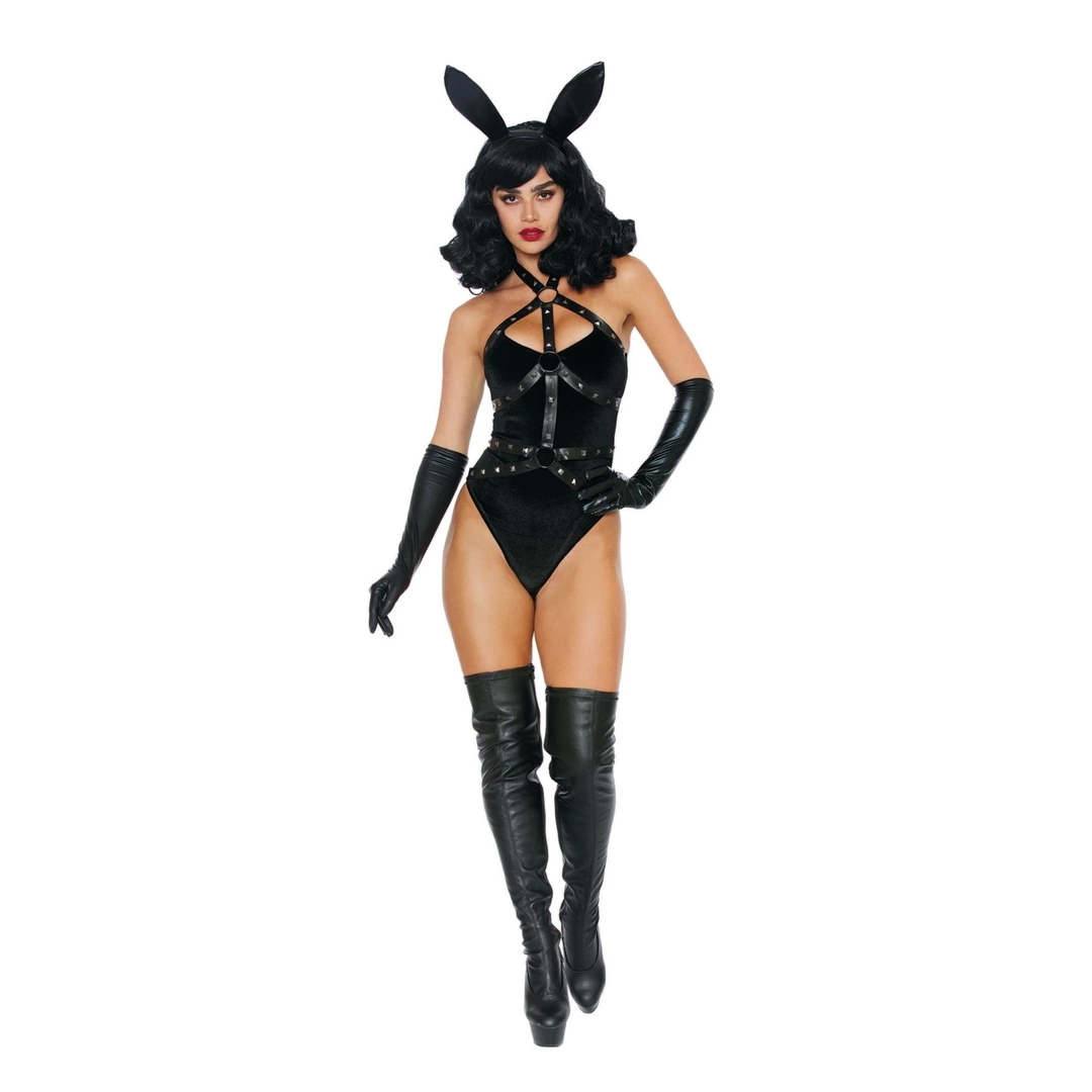 Dreamgirl Kostium Bad Girl Bunny XL – aksamitny zestaw z uszami i ogonkiem