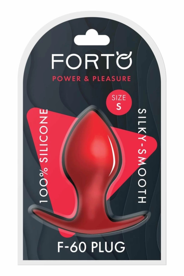 FORTO F-60 SPADE SMALL RED silikonowy korek anatomiczny, anchor base, czerwony