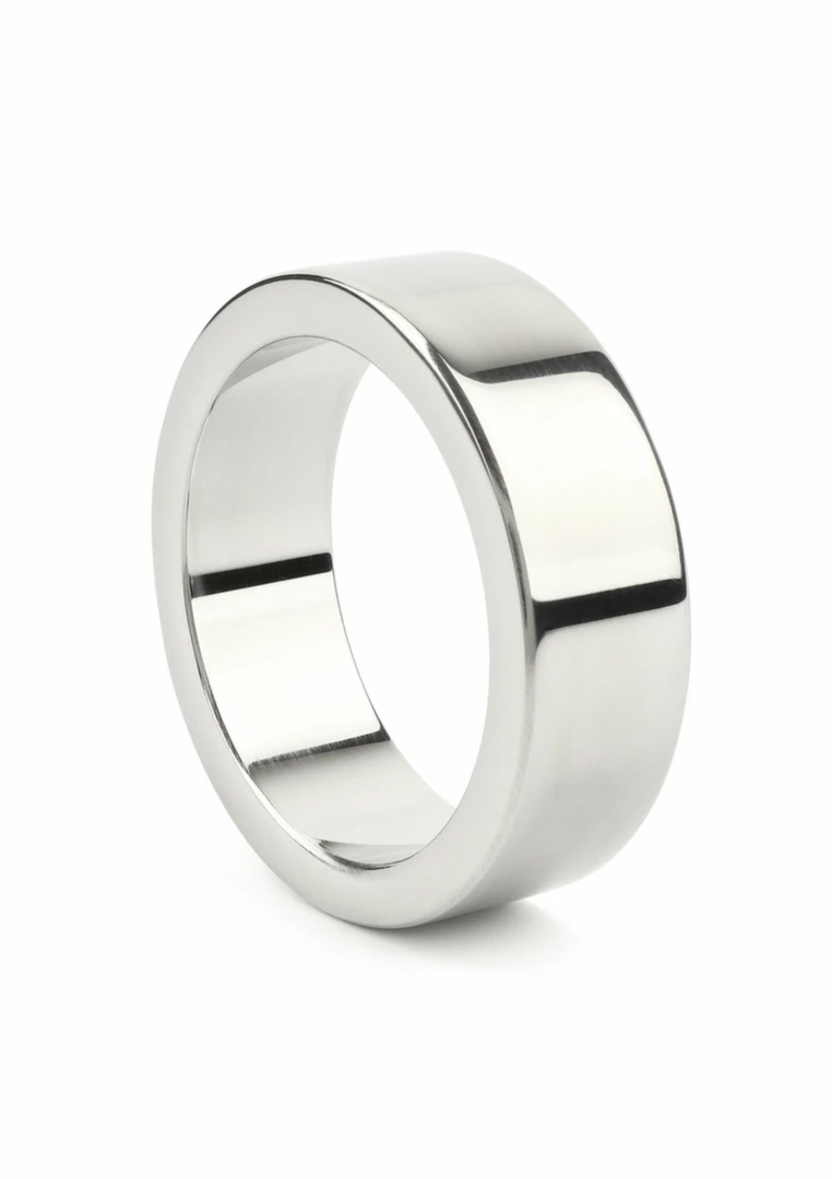 Mr. Steel Wide Band C-Ring 40mm stalowy pierścień szeroki, polerowana opaska, komfortowa konstrukcja