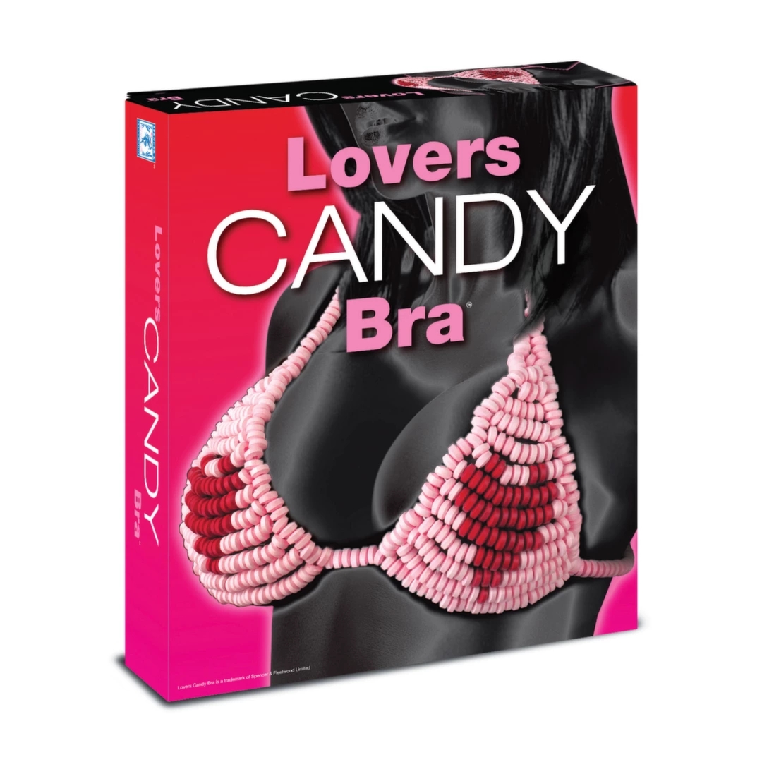 Lovers Candy Bra biżuteria jadalna pastelowa 280g, kolorowy stanik, elastyczna konstrukcja