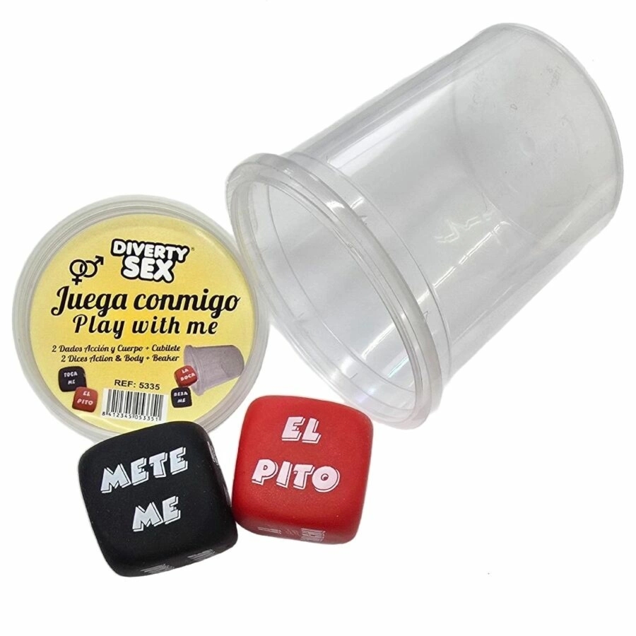 Diverty Sex DIABLO PICANTE Gra w kości zestaw 2 kostki z kubkiem 30mm