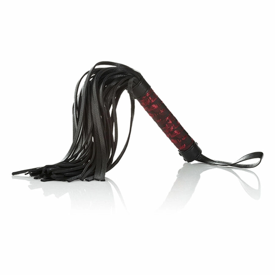CalExotics Scandal Whip elegancki bat z frędzlami, czerwono-czarny, 37,5 cm