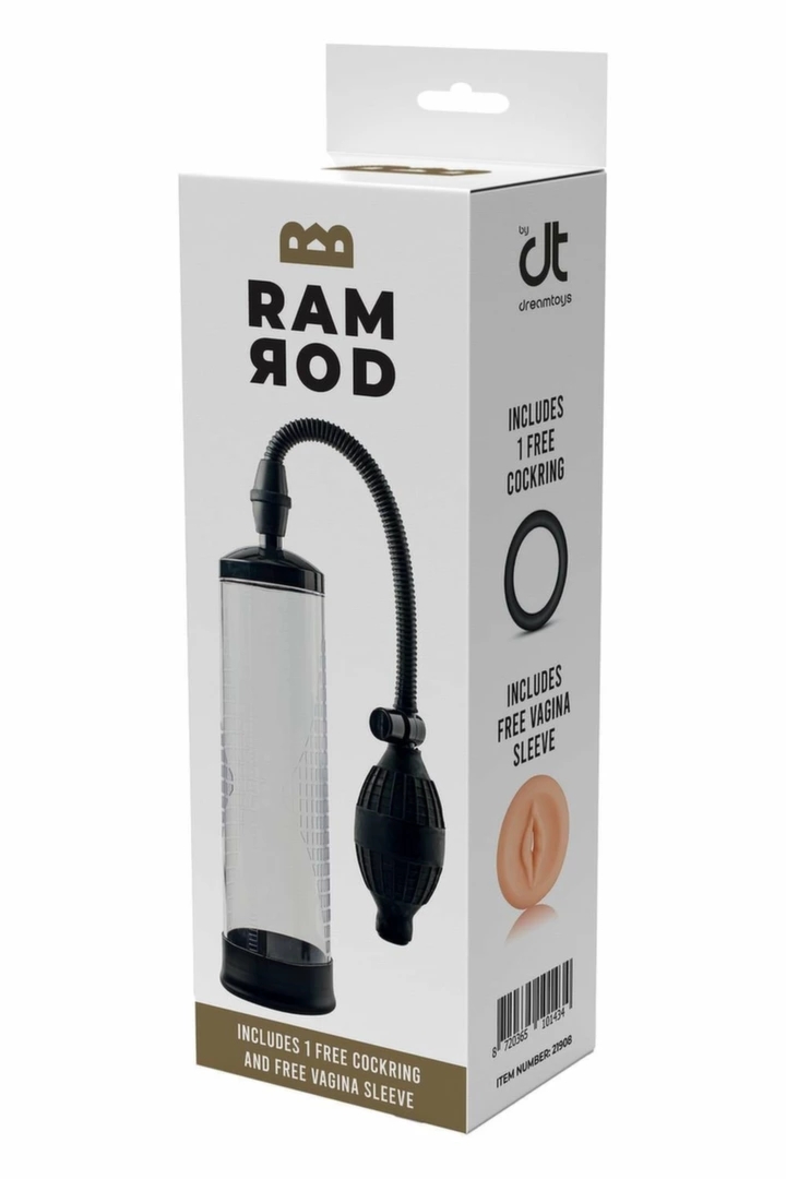 RAMROD Classic – pompa prożniowa z pierścieniem i anatomiczną nakładką, cylinder 20 cm