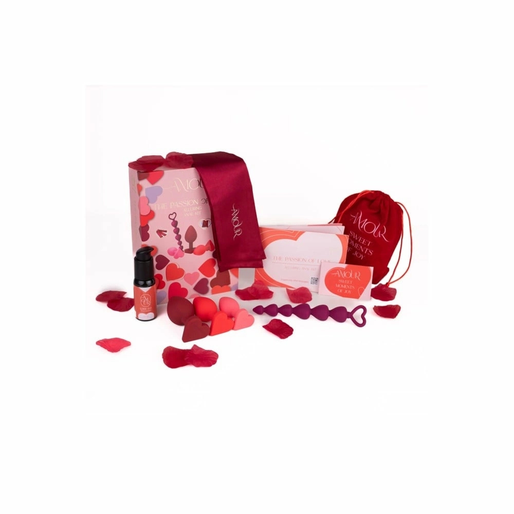 AMOUR The Passion of Love Alluring Zestaw do treningu analitycznego 6w1, silikon, żel