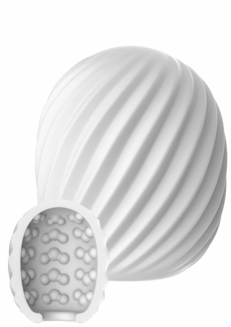 TOYJOY HERO Mini Spiral kompaktowa maszyna intymna, spiralna tekstura, przezroczysta