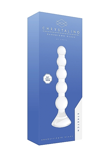 ZATYCZKA ANALNA z Borokrzemianu SZKLANA STRETCH - Stretch - White