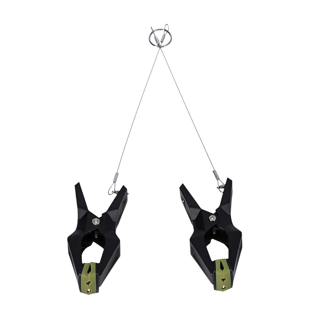 Hardwire Hangers Black/Green - profesjonalne klamry z szerokimi silikonowymi podkładkami