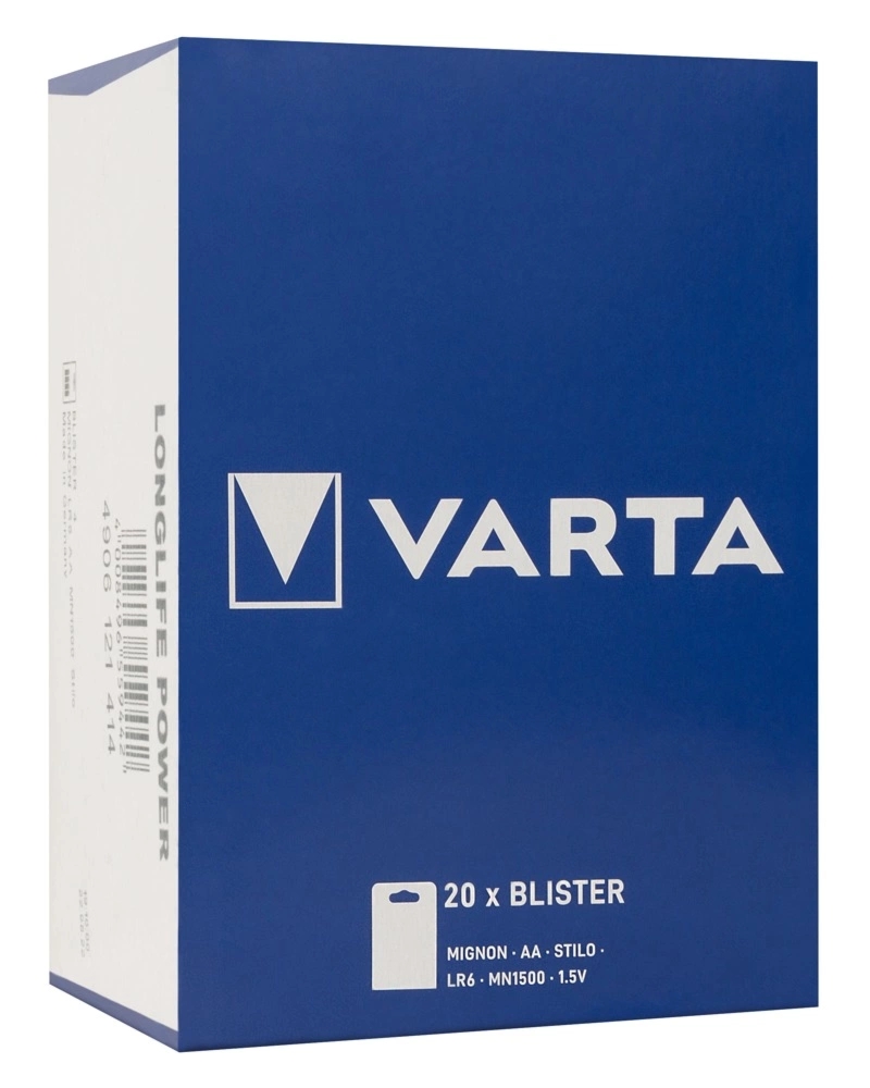 Varta LR6 AA 80 sztuk – komplet baterii alkalicznych o długiej żywotności do sprzętu domowego