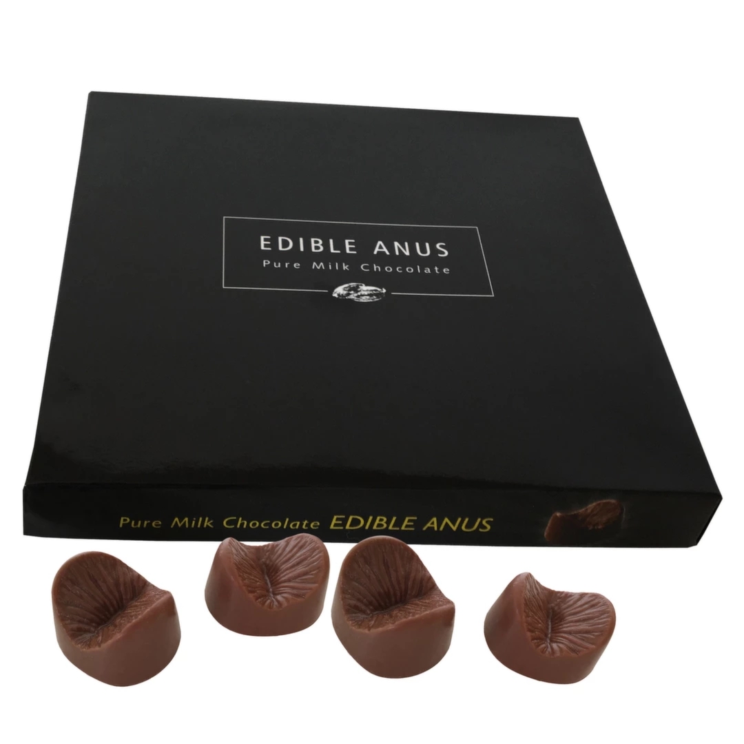 Edible Anus Czekoladki mleczne 80g – oryginalny prezent, nietuzinkowy design, eleganckie opakowanie
