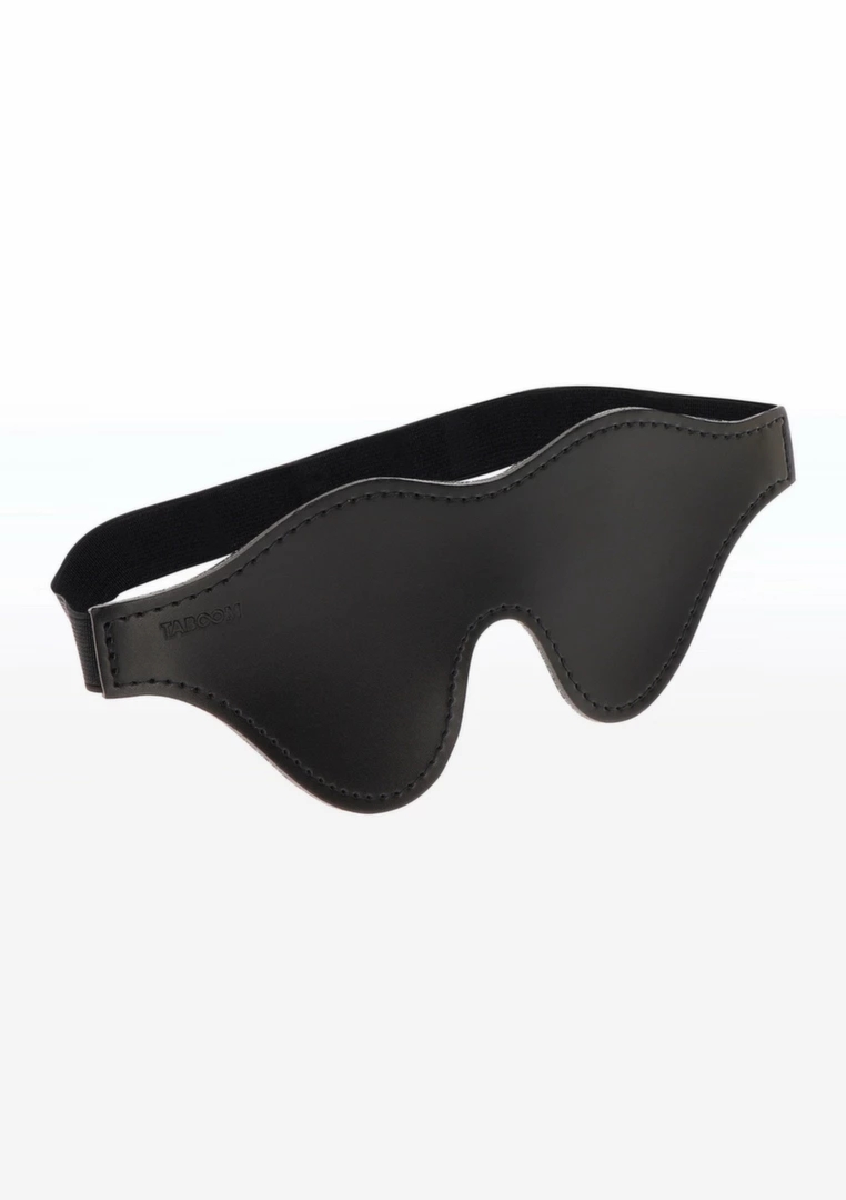 Taboom Intense Dark Blindfold – opaska z ekoskóry z welurową podszewką, czarna