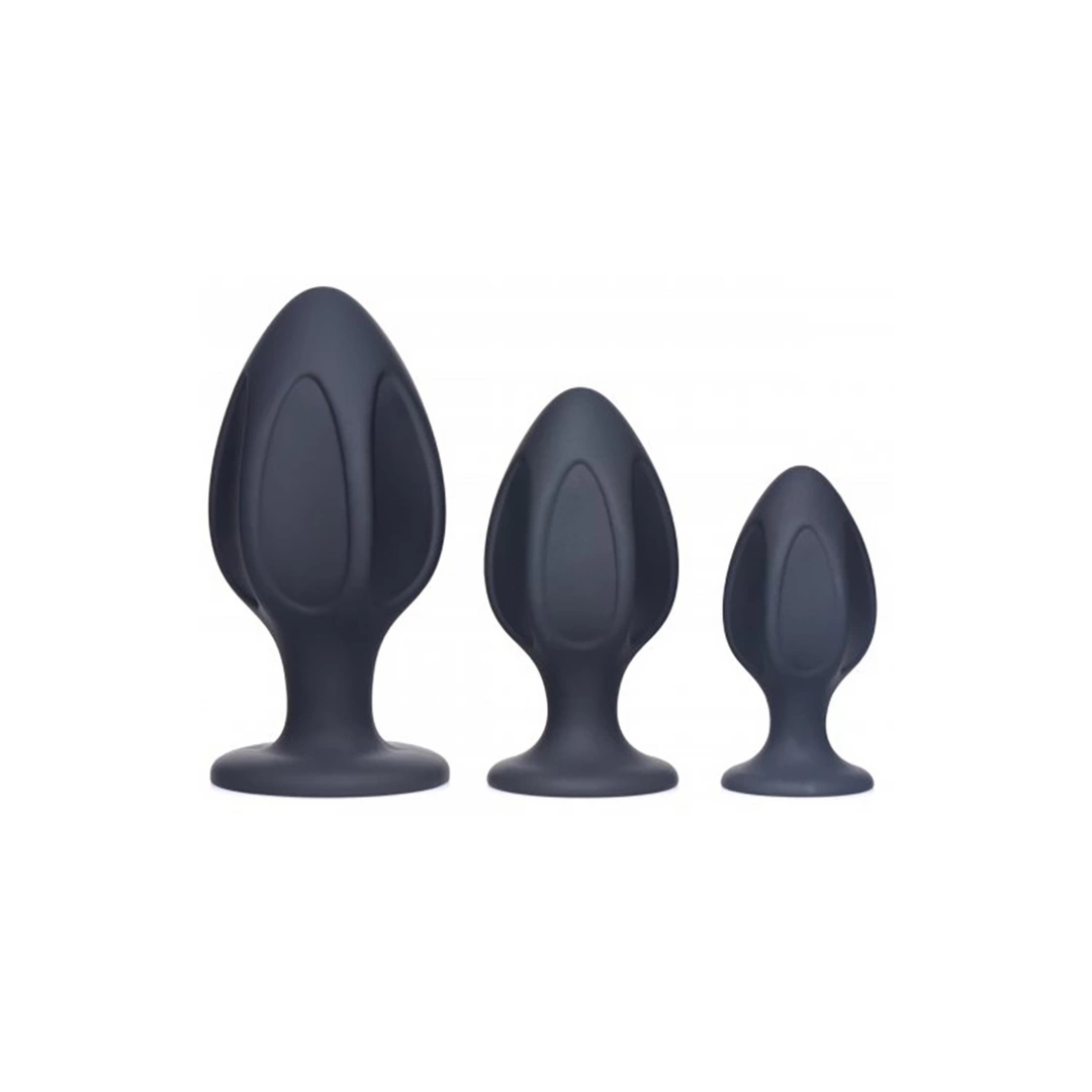 XR Brands Triple Juicers silikonowy zestaw 3 anatomicznych wtyczek, gwiaździsty kształt