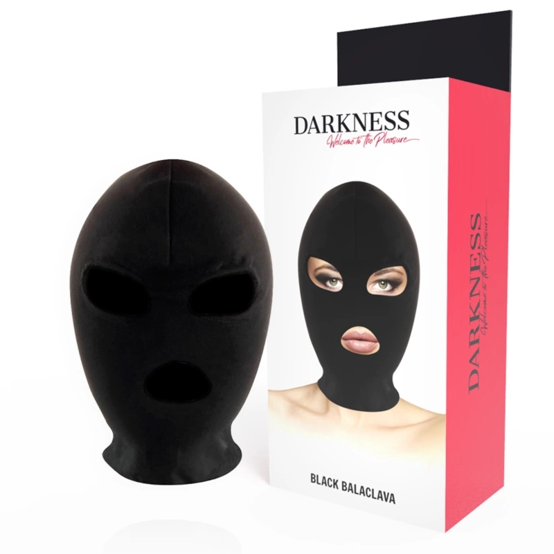 Darkness Maska tekstylna czarna na usta i oczy – uniwersalny rozmiar, elastyczny spandex