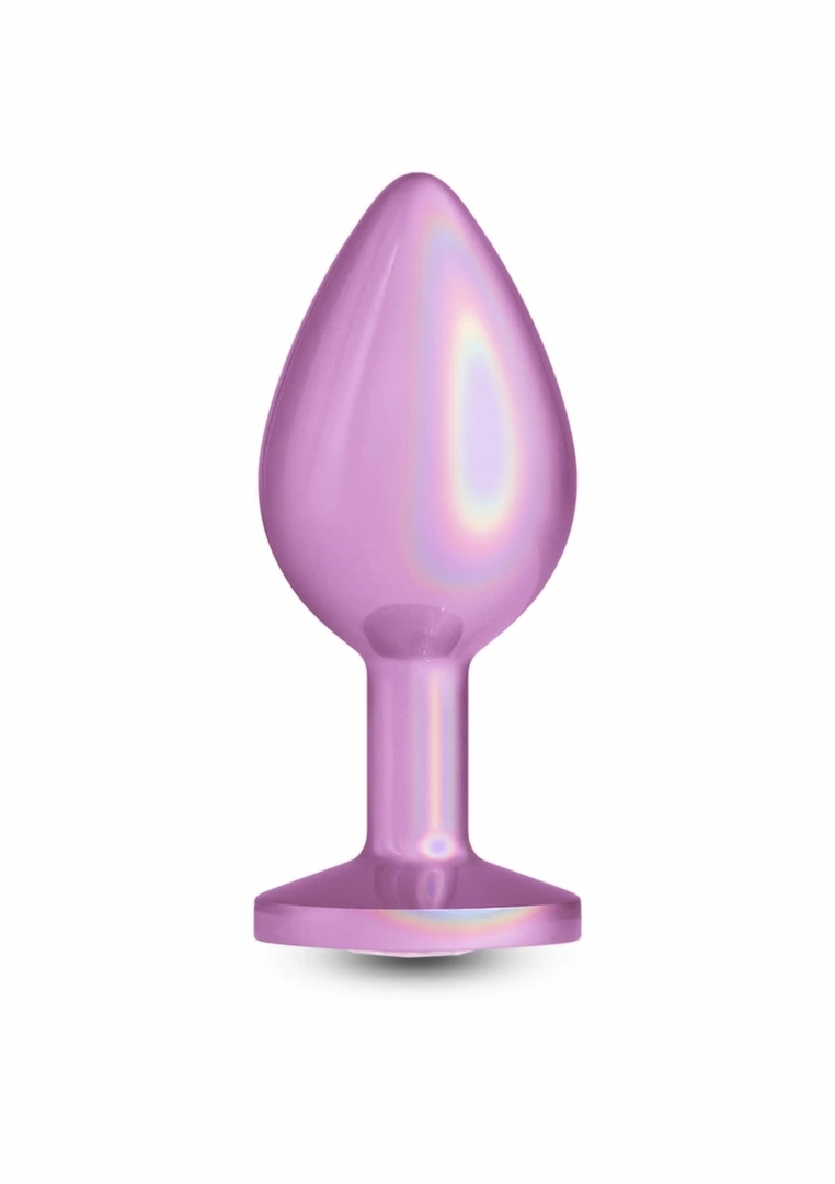 NS Novelties Iridescent Pink Medium aluminiowy korek anatomiczny średni różowy opalizujący